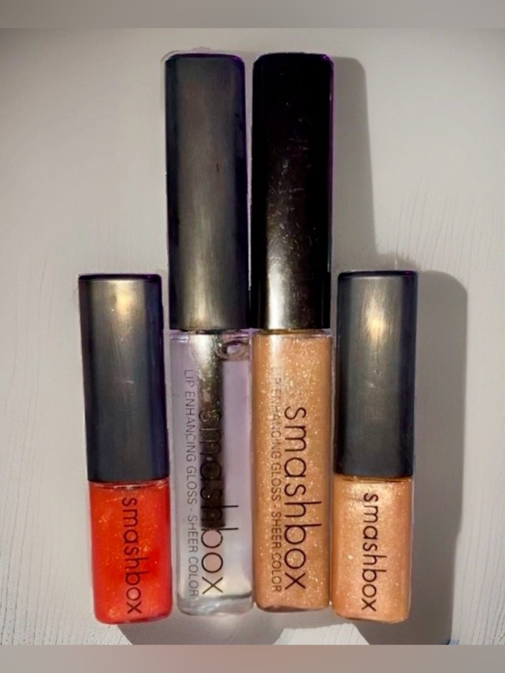 4pc Smashbox Lip Enhancing Gloss Bundle ~ CRYSTAL, ILLUME, GO, RUSH | Y2K | Rare